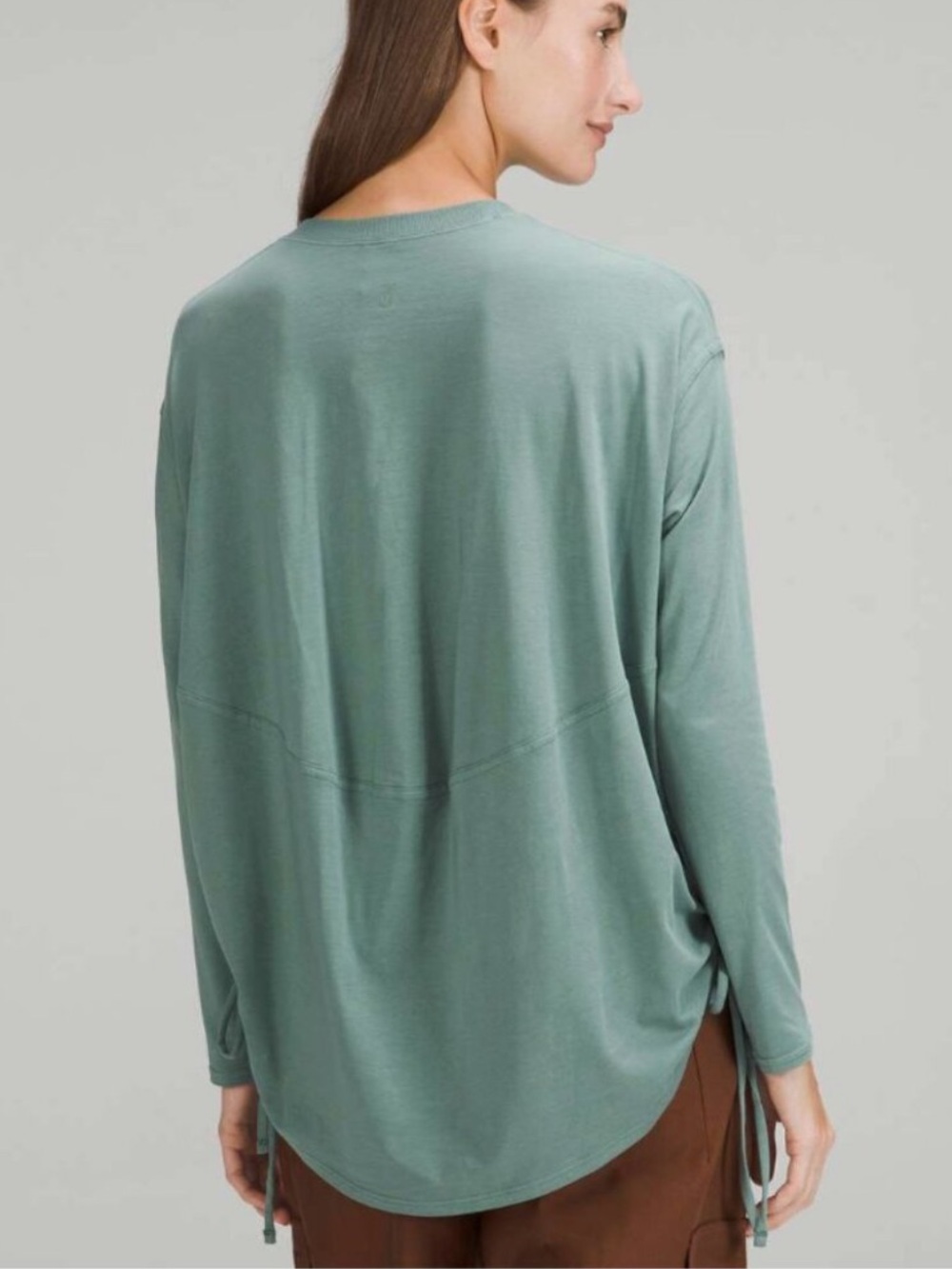 Lululemon Pima Cotton Side-Cinch Long Sleeve Shirt Tidewater Teal